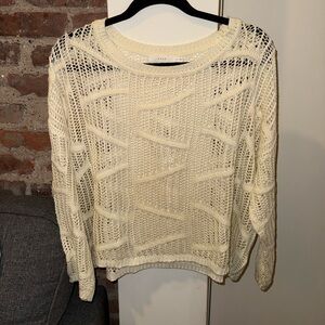 Lush Cream Cable Knit Sweater